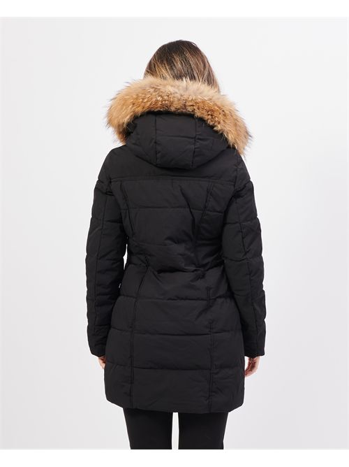 Yes Zee long quilted jacket with hood YES ZEE | O004-NT000801